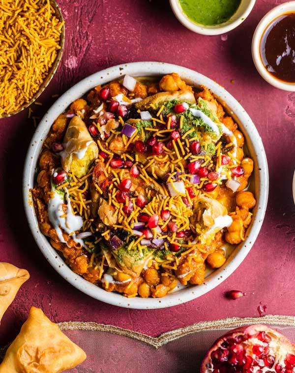 Samosa Chole Chaat